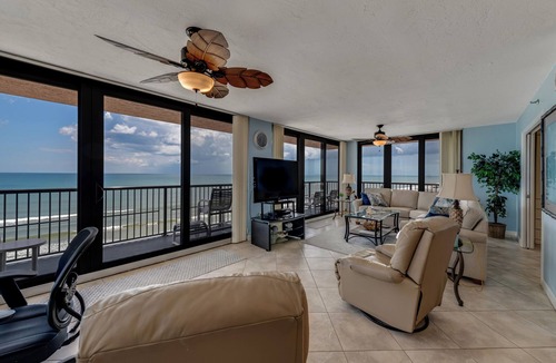 New Smyrna Beach Condo | Premier Views, Top Floor Condo, No Drive Beach