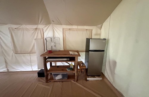 Lenoir RV Rental | Secluded Off-Grid Glamping Tent on 180 Acres near Ponds & Forest Trails, Lenoir, NC