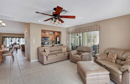 Harbor Hills House | Snowbird-friendly elegant home with waterfront location, pool, grill, fireplace