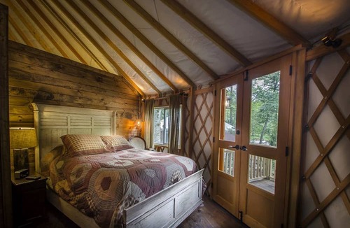 Topton Cabin | Stunning Yurt with Magnificent Creek Views in Topton, North Carolina