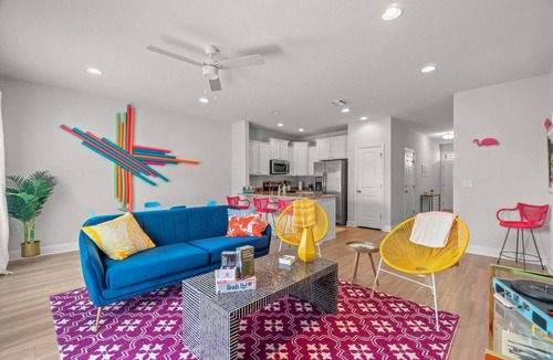 Thomas Drive House | Stylish New Build!★3 Miles→Beach★Pool Access