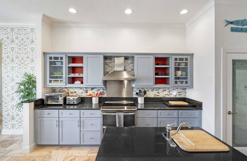 Crescent Beach House | Waterfront Home w Patio, Heated Pool, Dock, Beach