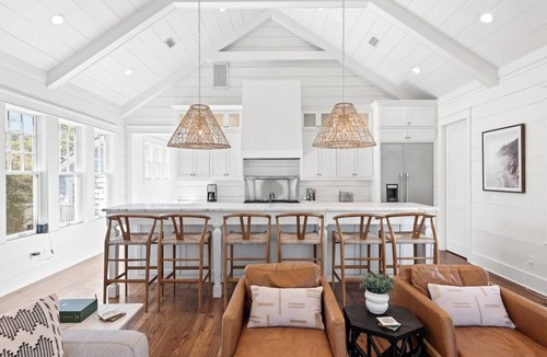 WaterSound Beach House | Watersound Beach! With Carriage House, Private Pool, LSV/Golf Cart, & 4 Bikes!