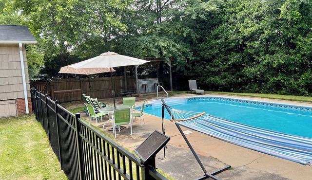 3/2 with pool; 1/4-mile neighborhood walk to Swamp Rabbit Trail