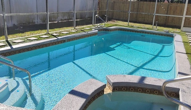 A newly renovated luxury single family home with a private pool
