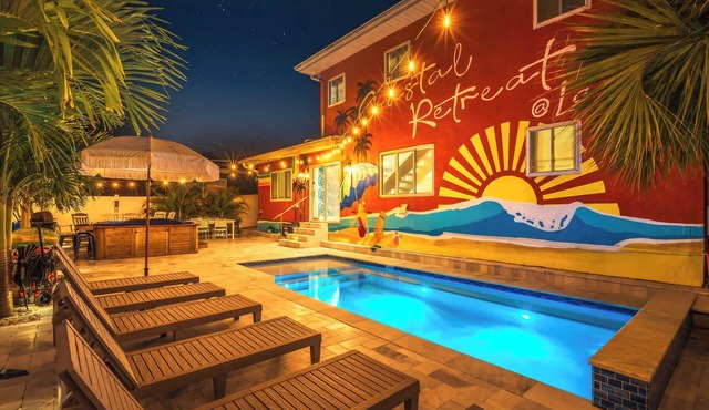 Arcade Fun! Hot Tub, Heated Pool, 5 Min To Beach
