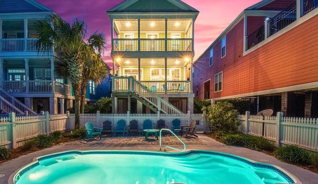Beach Family Oasis · Year-Round Heated Pool · Steps to Sand · Dog Friendly