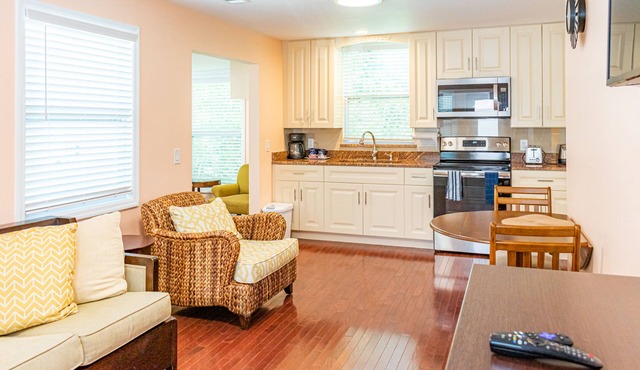 Beautiful 2nd fl. condo with balcony, across the street from the beach.
