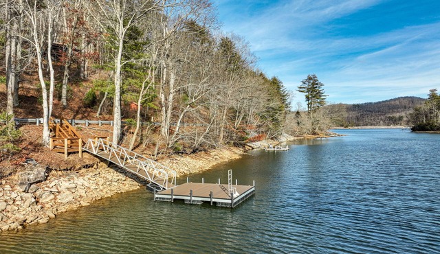Boat Dock + Fire Pit! Woodsy Lake Glenville Cabin