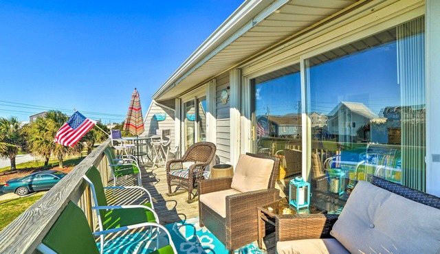 Coastal Atlantic Beach Duplex < 1 Mi to Boardwalk!