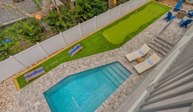 Luxurious Retreat with Brand New Golf Cart, Pool, & Putting Green