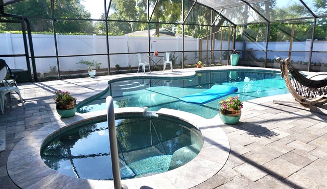 Poolside Suite with Heated Hot Tub · Boombah & SFB Airport