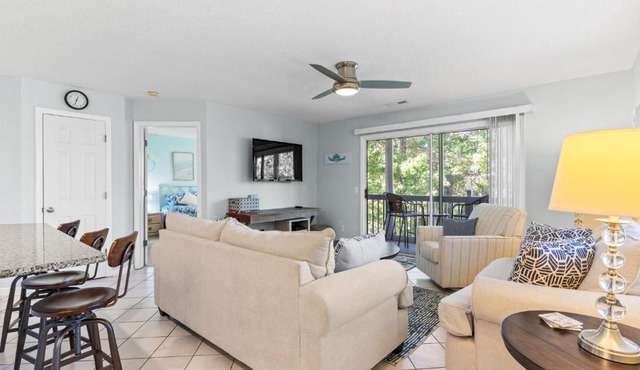 Private Balcony! Short Drive to Beach, Pool Access