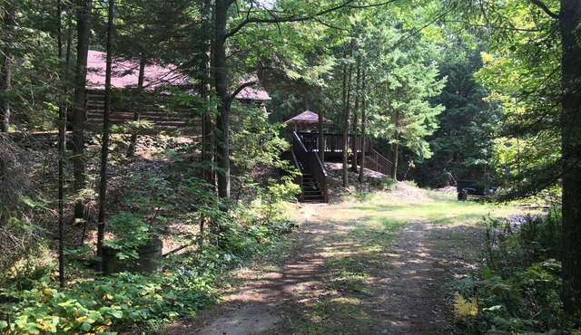 Private beach access across the street-2BR Cottage in the woods-amazing sunsets