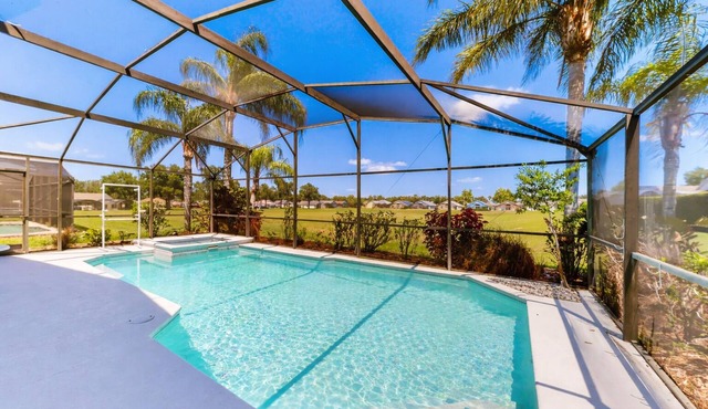 Private pool home with spa, screened patio, central AC, & washer/dryer