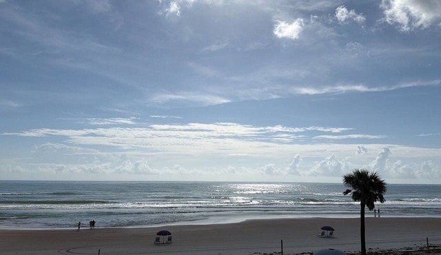 Resort with 1 bedroom and AC in serene Daytona Beach. Views that can't be beat.
