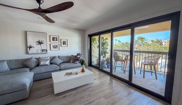 Summer Rate · Designer Waterfront · 3-Blocks to Beach · Pool, Spa & Pickleball
