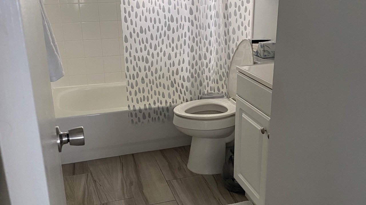 Photo of Bathroom in Winter Woods